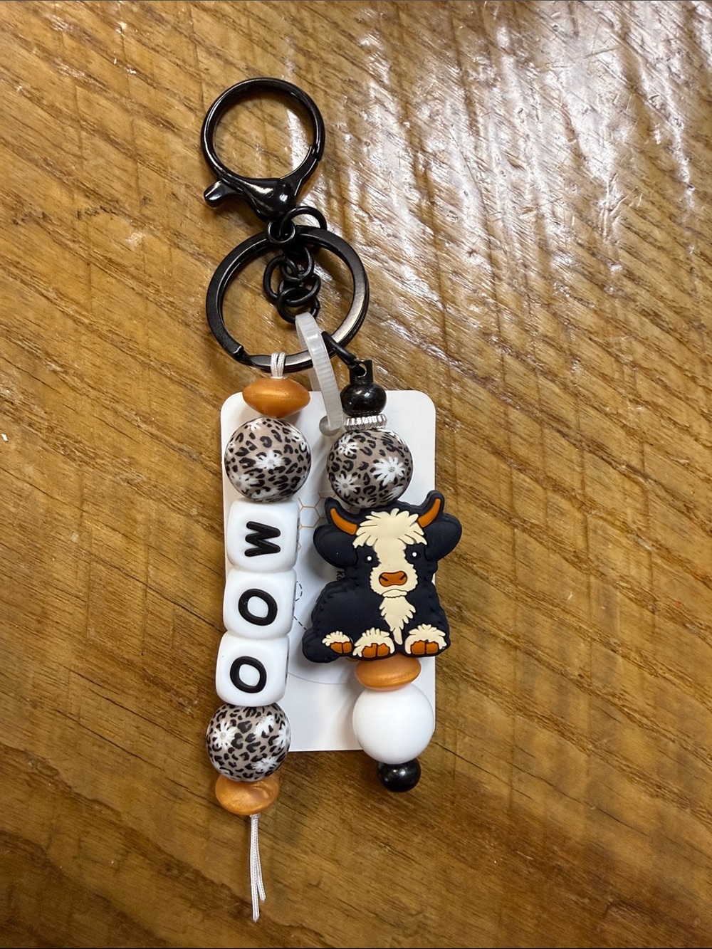 Honeybee(d) silicone Moo Keychain
